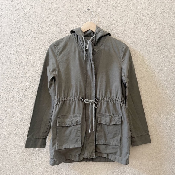 Marine Layer Elle Jacket Utility Hooded Cotton Military Outdoor Gorpcore Green S - Picture 5 of 13